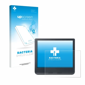 Face avant d’un emballage produit avec le logo de la marque upscreen. À côté, l’appareil Kobo Libra Colour 2024 est représenté