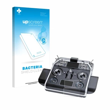 Face avant d’un emballage produit avec le logo de la marque upscreen. À côté, l’appareil Graupner MC-28 est représenté avec la