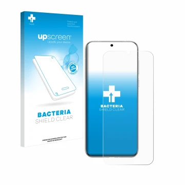 Face avant d’un emballage produit avec le logo de la marque upscreen. À côté, l’appareil Huawei Pura 70 Ultra est représenté a