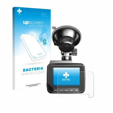 Face avant d’un emballage produit avec le logo de la marque upscreen. À côté, l’appareil Azdome IT-G63D est représenté avec la