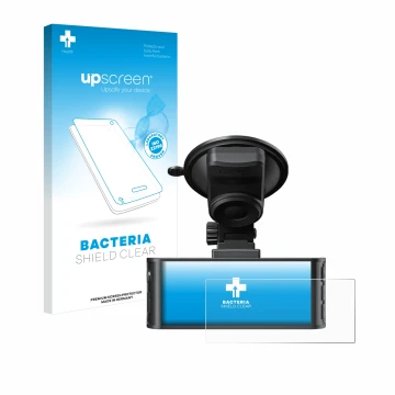 Face avant d’un emballage produit avec le logo de la marque upscreen. À côté, l’appareil Redtiger F7NS 4K est représenté avec 