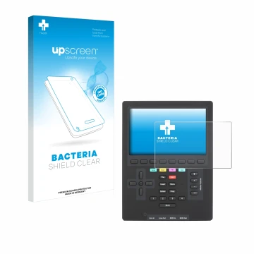 Face avant d’un emballage produit avec le logo de la marque upscreen. À côté, l’appareil Polyend Tracker Mini est représenté a