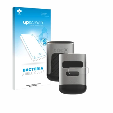 Face avant d’un emballage produit avec le logo de la marque upscreen. À côté, l’appareil Opticon OPN-6000 (Écran) est représen
