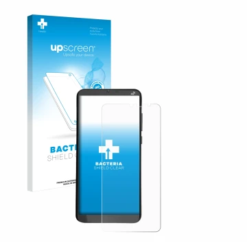 Face avant d’un emballage produit avec le logo de la marque upscreen. À côté, l’appareil Brondi Amico XL est représenté avec l