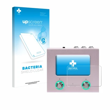 Face avant d’un emballage produit avec le logo de la marque upscreen. À côté, l’appareil Hotone Ampero Mini est représenté ave
