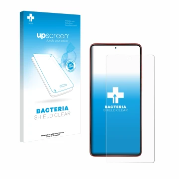 Face avant d’un emballage produit avec le logo de la marque upscreen. À côté, l’appareil Motorola Moto G Stylus 5G 2024 est re