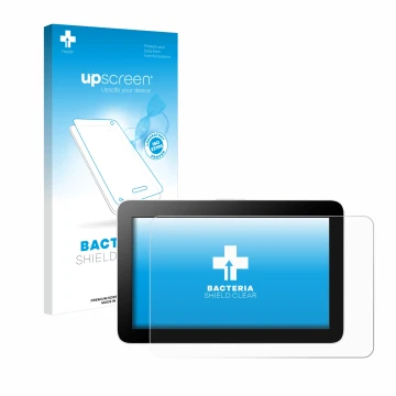 Face avant d’un emballage produit avec le logo de la marque upscreen. À côté, l’appareil Wacom One 12 est représenté avec la p