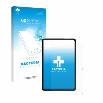 Face avant d’un emballage produit avec le logo de la marque upscreen. À côté, l’appareil Xiaomi Redmi Pad Pro est représenté a