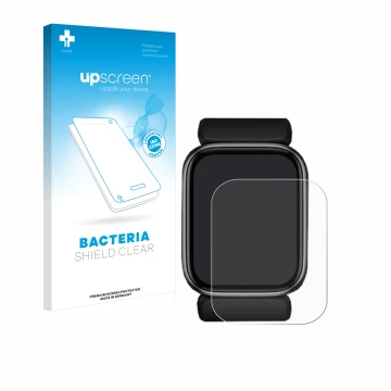 Face avant d’un emballage produit avec le logo de la marque upscreen. À côté, l’appareil YHE BP Doctor Fit est représenté avec