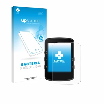 Face avant d’un emballage produit avec le logo de la marque upscreen. À côté, l’appareil Bryton Rider 460 est représenté avec 