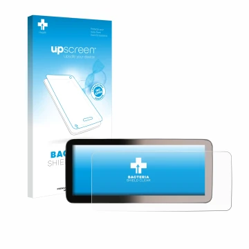Face avant d’un emballage produit avec le logo de la marque upscreen. À côté, l’appareil Erisin ES46GC50-TDE 12,3