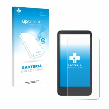 Face avant d’un emballage produit avec le logo de la marque upscreen. À côté, l’appareil Xiaomi Moaan InkPalm 5 est représenté