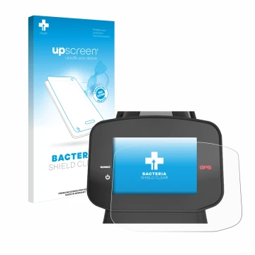 Face avant d’un emballage produit avec le logo de la marque upscreen. À côté, l’appareil PowaKaddy FX7 GPS 3.5