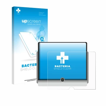 Face avant d’un emballage produit avec le logo de la marque upscreen. À côté, l’appareil Lexus LBX 2024 est représenté avec la