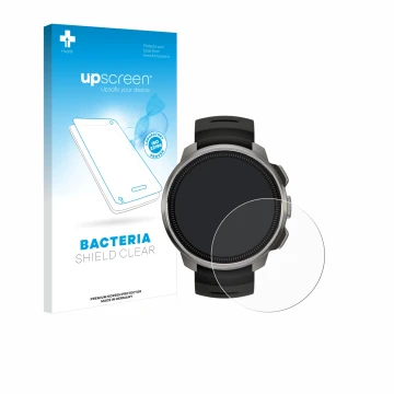 Face avant d’un emballage produit avec le logo de la marque upscreen. À côté, l’appareil Suunto Ocean est représenté avec la p