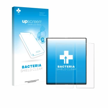 Face avant d’un emballage produit avec le logo de la marque upscreen. À côté, l’appareil Samsung Galaxy Z Fold 6 5G (Affichage