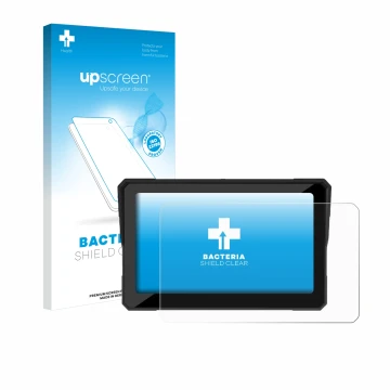 Face avant d’un emballage produit avec le logo de la marque upscreen. À côté, l’appareil Carpuride W702B 7