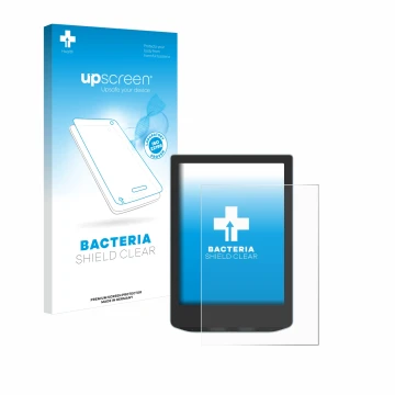 Face avant d’un emballage produit avec le logo de la marque upscreen. À côté, l’appareil Vivlio Light HD Color est représenté 