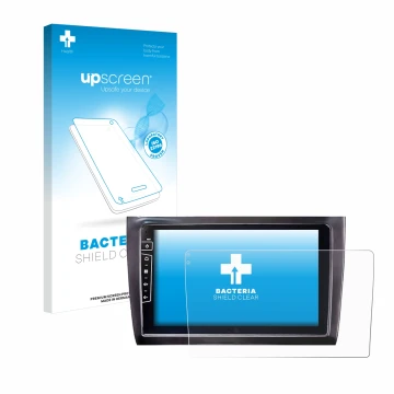 Face avant d’un emballage produit avec le logo de la marque upscreen. À côté, l’appareil Dynavin D9-DF56 9