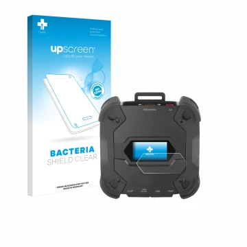 Face avant d’un emballage produit avec le logo de la marque upscreen. À côté, l’appareil Texa TXT MULTIHUB est représenté avec