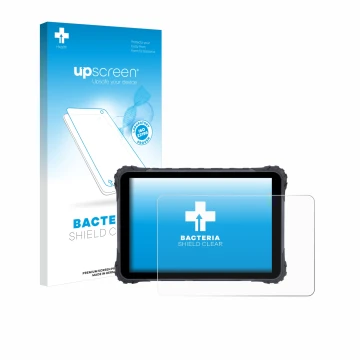 Face avant d’un emballage produit avec le logo de la marque upscreen. À côté, l’appareil Topicon MDT865 est représenté avec la