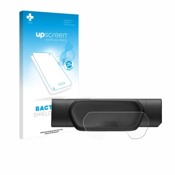 Face avant d’un emballage produit avec le logo de la marque upscreen. À côté, l’appareil Segway Ninebot eKickScooter E2 Pro es