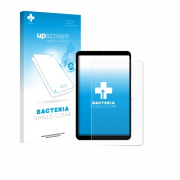 Face avant d’un emballage produit avec le logo de la marque upscreen. À côté, l’appareil Alldocube iPlay 60 Mini Pro est repré