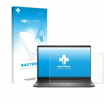 Face avant d’un emballage produit avec le logo de la marque upscreen. À côté, l’appareil Dell Latitude 3550 est représenté ave
