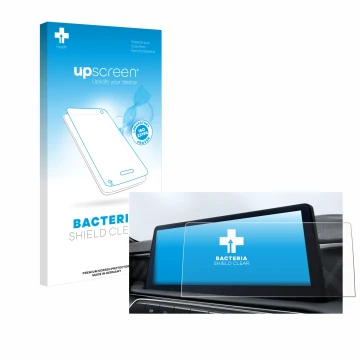 Face avant d’un emballage produit avec le logo de la marque upscreen. À côté, l’appareil MG3 Hybrid Hybrid+ 2024 est représent