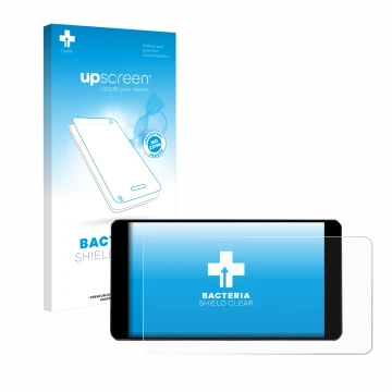 Face avant d’un emballage produit avec le logo de la marque upscreen. À côté, l’appareil Zontes 350E est représenté avec la pr