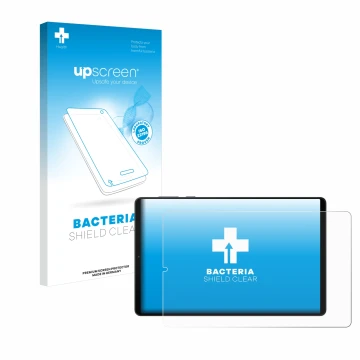 Face avant d’un emballage produit avec le logo de la marque upscreen. À côté, l’appareil Lenovo Legion Y700 (2024) est représe