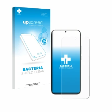 Face avant d’un emballage produit avec le logo de la marque upscreen. À côté, l’appareil Huawei Nova 13 est représenté avec la