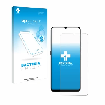 Face avant d’un emballage produit avec le logo de la marque upscreen. À côté, l’appareil Umidigi G9 5G est représenté avec la 