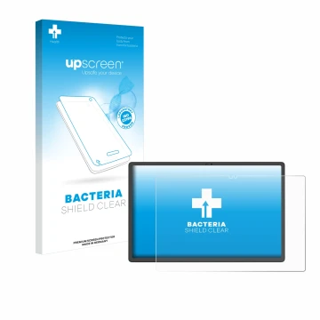 Face avant d’un emballage produit avec le logo de la marque upscreen. À côté, l’appareil Mediacom Azimut 4 Pro 11.97