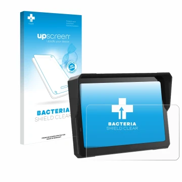 Face avant d’un emballage produit avec le logo de la marque upscreen. À côté, l’appareil Carpuride W702 Pro 7