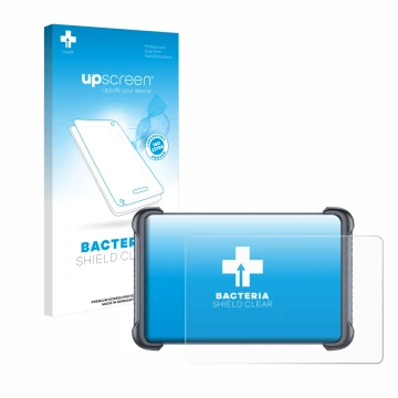 Face avant d’un emballage produit avec le logo de la marque upscreen. À côté, l’appareil Thinkcar Thinkscan 689BT est représen