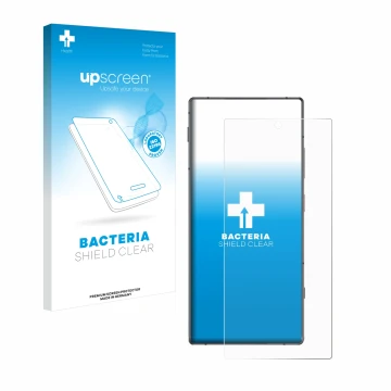 Face avant d’un emballage produit avec le logo de la marque upscreen. À côté, l’appareil Nubia Z70 Ultra est représenté avec l