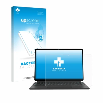 Face avant d’un emballage produit avec le logo de la marque upscreen. À côté, l’appareil Ninkear T40 2-in-1 est représenté ave