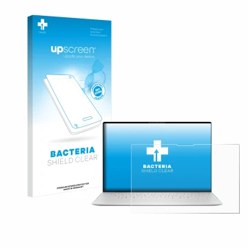 Face avant d’un emballage produit avec le logo de la marque upscreen. À côté, l’appareil Dell XPS 13 9340 2024 est représenté 
