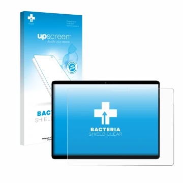 Face avant d’un emballage produit avec le logo de la marque upscreen. À côté, l’appareil Chuwi Hi10 Max est représenté avec la