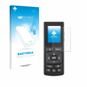 Face avant d’un emballage produit avec le logo de la marque upscreen. À côté, l’appareil Minn Kota Advanced GPS Navigation est