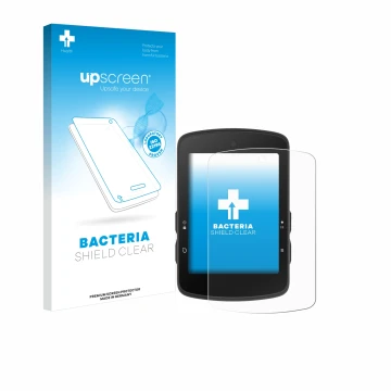 Face avant d’un emballage produit avec le logo de la marque upscreen. À côté, l’appareil Bryton Rider S510 est représenté avec