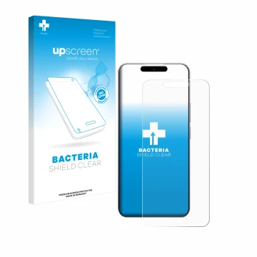 Face avant d’un emballage produit avec le logo de la marque upscreen. À côté, l’appareil Oukitel P1 est représenté avec la pro