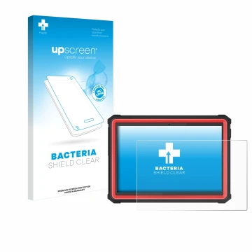 Face avant d’un emballage produit avec le logo de la marque upscreen. À côté, l’appareil Launch X-431 PRO3S+ Elite est représe