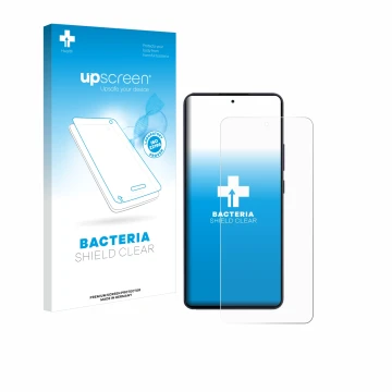 Face avant d’un emballage produit avec le logo de la marque upscreen. À côté, l’appareil Oppo Reno 13 F est représenté avec la