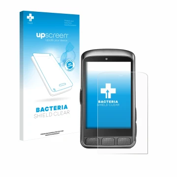 Face avant d’un emballage produit avec le logo de la marque upscreen. À côté, l’appareil Wahoo Elemnt ACE est représenté avec 