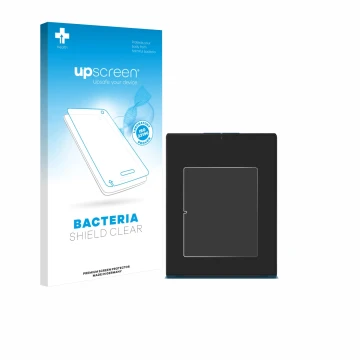 Face avant d’un emballage produit avec le logo de la marque upscreen. À côté, l’appareil Lenovo Yoga Slim 9i Gen 10 14