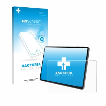 Face avant d’un emballage produit avec le logo de la marque upscreen. À côté, l’appareil Terra Pad 1007 10.95