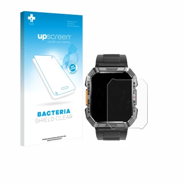 Face avant d’un emballage produit avec le logo de la marque upscreen. À côté, l’appareil Iowodo W60 2