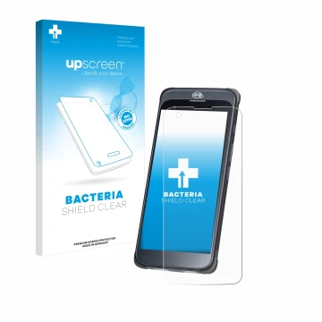 Face avant d’un emballage produit avec le logo de la marque upscreen. À côté, l’appareil Orderman 10 est représenté avec la pr